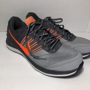 Nike Mens Dual Fusion X Gray Orange Running Sneakers Size 11